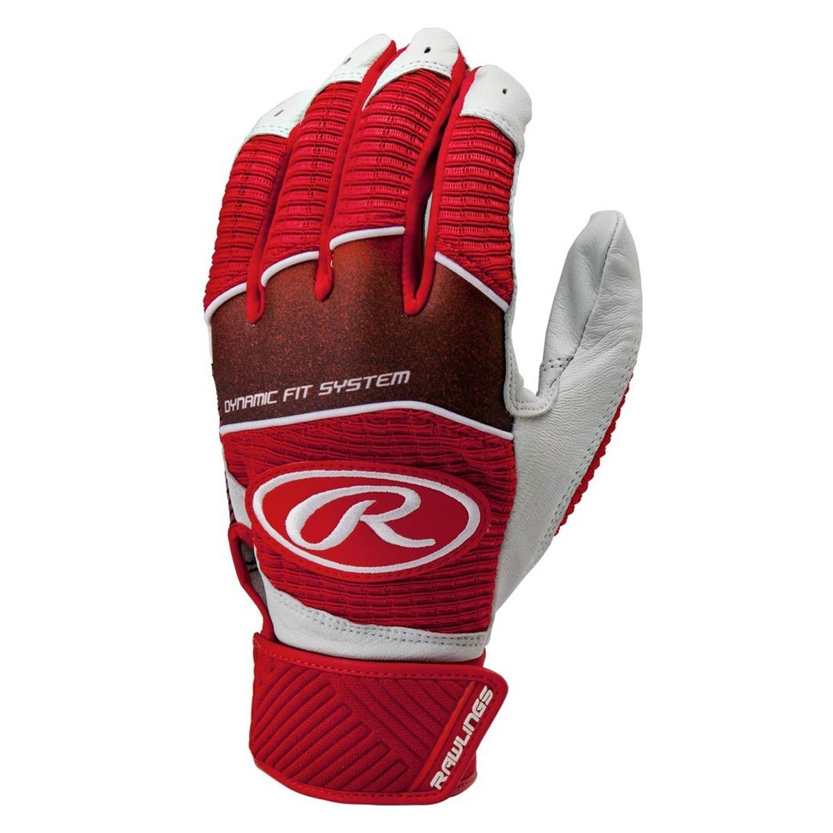 Rawlings Workhorse Batting Gloves, Youth Large - Red/White/Blue