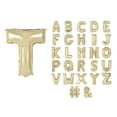 thumbnail image 3 of Way to Celebrate! Foil Letter Balloon, "T", Gold, 14in, 3 of 6
