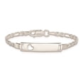 thumbnail image 3 of Sterling Silver Bracelet Childrens Figaro Girl's 6 mm in Baby ID with Cut-out Heart, 3 of 5