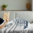 thumbnail image 3 of Anchor Soft Flannel Fleece Throw Blanket, Hand Drawn Everybody Needs Vitamin Sea Words Monochrome Fish Silhouette, Cozy Plush for Indoor and Outdoor Use, 50" x 60", Dark Blue and White, by Ambesonne, 3 of 5
