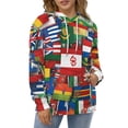 thumbnail image 4 of Flags Of All Countries Of The World-1 Men's Women Vintage 3D Hooded Sweatshirt - All-Season Loose Fit Streetwear, 4 of 6