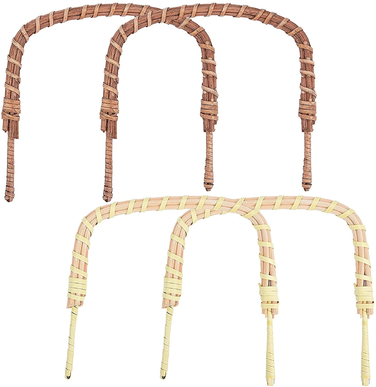 4pcs 2 Colors Rattan Teapot Handle Bendable Teapot Handle Replacement Adjustable for Ceramic Pot