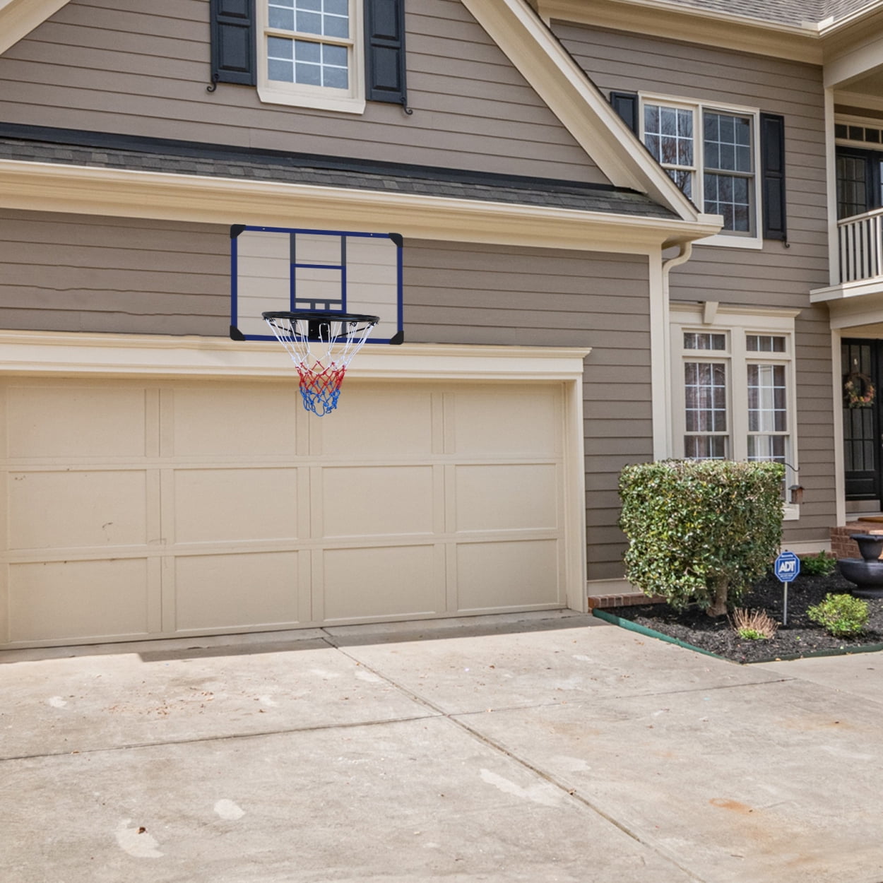 Wall-Mounted Basketball Hoop 35x24" Shatterproof Backboard Foldable Design Durable Metal Construction All-Weather Mesh for Indoor/Outdoor Home Gym Use