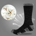 thumbnail image 2 of YUEDGE Men's 5 Pairs/Pack Work Boot Outdoor Sports Athletic Walking Hiking Socks Performance Padded Moisture Wicking Cotton Cushion Crew Socks(Large), 2 of 3