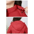 thumbnail image 6 of PiGOGI Women's Winter Jacket Casual Long Sleeve Hooded Colored Jacket Fashion Outwear Red XL, 6 of 6