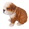 thumbnail image 3 of Estatua de cachorro de Bulldog Inglés, escultura de Bulldog de resina realista para decoración de porche de césped y jardín, Bulldog sentado, 3 of 10