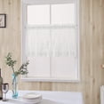 thumbnail image 2 of 2 Panels Embroidered Window Voile Curtain Valance Tier for Privacy, 2 of 8