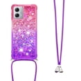 thumbnail image 3 of Funda para Motorola Moto G 5G 2023 Brillantina Líquida Divertida Reluciente y con Cristales en Movimiento Cuerpo Cruzado con Cordón Ajustable, 3 of 5