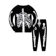 thumbnail image 4 of WAYUTE Halloween Toddler Girls Skeleton Pajama Set Long Sleeve Top and Sleepwear Pants Cozy Comfort Home Outfits Pjs Clothes Sets Casual Daily Wear,Black,Size 9-10 Y, 4 of 4