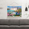 thumbnail image 4 of Kit de dibujo de diamante de imitación de paisaje costero de forma redonda de taladro completo DIY 5D Likrtyny Arte deco, 4 of 9
