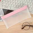 thumbnail image 3 of Pencil Bags with Zipper, Simples Frosted Semi Transparent Thickened Pencil Case for Student Exams Portable Stationery Bag Large Capacity Stationery Box Back to College, 3 of 9