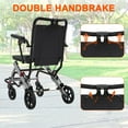 thumbnail image 2 of Garvee Wheelchairs for Adults, Transport Chairs Lightweight Foldable with Locking Handbrake & Swinging Footrests, 16" Seat, Gray Orange, 2 of 7