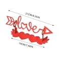 thumbnail image 3 of Valentine's Day Love Sign Rustic Table Decor Holiday Tiered Tray Decor With Wooden Base Freestanding Love Metal Word Sign For Home Tabletop Centerpiece Mantel Shelf Fireplace, 3 of 8