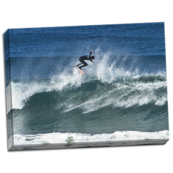 Gango Home Decor Surfing III by Lee Peterson (Ready to Hang); One 24x18in Hand-Stretched Canvas