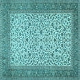 thumbnail image 1 of Ahgly Company Indoor Square Persian Light Blue Traditional Area Rugs, 4' Square, 1 of 4