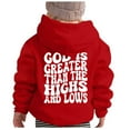 thumbnail image 1 of MEZZALL Sweat à Capuche Sport à Manches Longues Imprimé Mignon Décontracté pour Garçons et Filles, Rouge, 3-4 Ans, 1 of 5