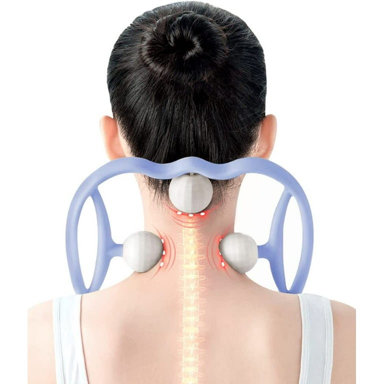Neck Relaxer Shoulder Back Massager for Pain Relief Deep Tissue, Suction Cup Personal Massager Mountable Self Massage Tool for Trigger Point