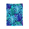 thumbnail image 6 of PUREYAH Travel Throw Blanket for Couch, Tropical Watercolor Jungle Lightweight Fluffy Flannel Outdoor Blanket, Microfiber Warm Blankets for Bed Long Flight Camping 80"x60" Inch, 6 of 6