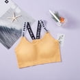 thumbnail image 4 of Siilsaa Sports Bra Bra for Women Non-Slip Silicone Padded Bandeau Bra Wireless Tube Top Bra Yellow,One Size, 4 of 5