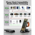 thumbnail image 3 of Foldable 4-in-1 Wireless Charging Station with Alarm Clock for Galaxy S25/S24/S23/Z Flip/Z Fold Series, Galaxy Watch 8/7/Ultra/Classic/FE/6, and Galaxy Buds., 3 of 8