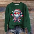 thumbnail image 2 of Women's New 3D Christmas Print Coarse Needle Wool Pullover Sweater, 2 of 4