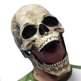 thumbnail image 2 of Latex Moving Mouth Skull Adult Costume Mask | One Size, 2 of 2