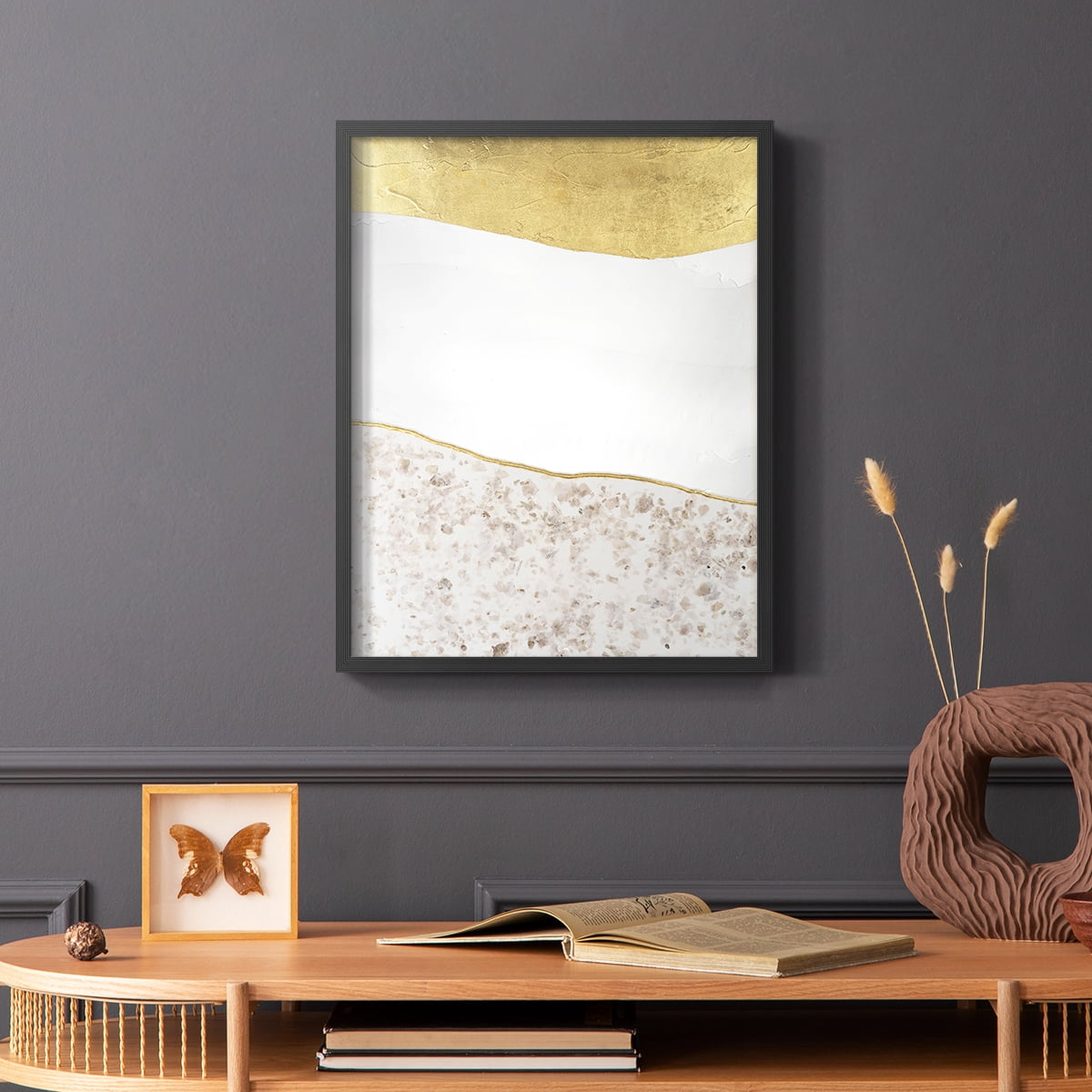 Whitestone I Framed Print in Black Solid Wood 22 x 28 Framed Print