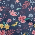 thumbnail image 1 of oneOone Cotton Cambric Blue Fabric Floral Fabric For Sewing Printed Craft Fabric By The Yard 56 Inch Wide, 1 of 4