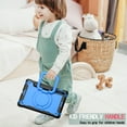 thumbnail image 6 of Kids Durable Handle Tablet Case for Samsung Galaxy Tab S8 2022, Silicone PC Heavy Duty Protection [360 Rotating Ring Stand/Adjustable Shoulder Strap] for Tab S7 2020 11 inch,Black+Blue, 6 of 8