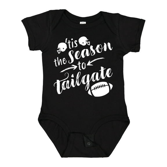 Inktastic Tis the Season to Tailgate with Helmets and Football Boys or Girls Baby Bodysuit