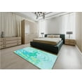 thumbnail image 5 of Ahgly Company Machine Washable Indoor Rectangle Transitional Turquoise Green Area Rugs, 2' x 4', 5 of 7