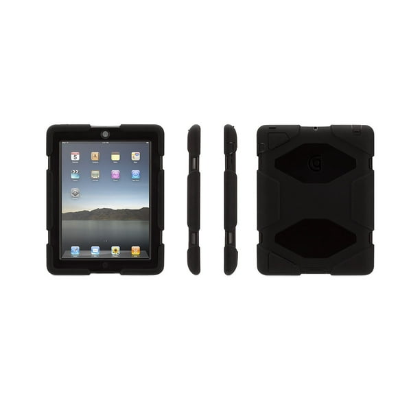 Funda Griffin Survivor All-Terrain para iPad 2/3/4, color negro