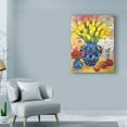 thumbnail image 3 of Trademark Fine Art 'Yellow Tulips In A Blue Pot' Canvas Art by Lorraine Platt, 3 of 3
