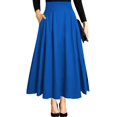 thumbnail image 1 of Falda RANPHEE Ariel Maxi Falda azul con abertura de cintura alta M, 1 of 5