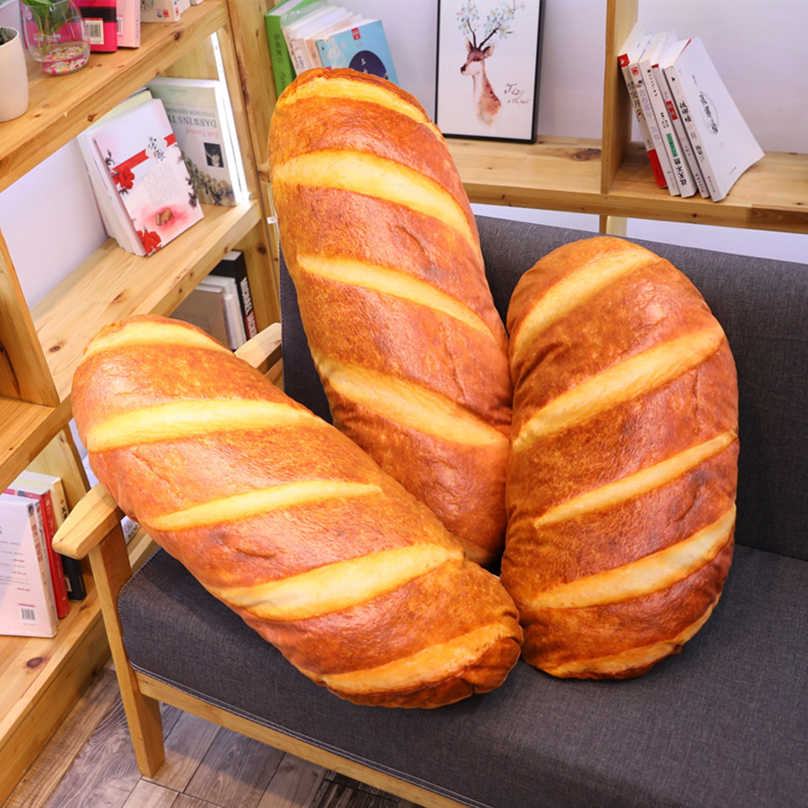 Simulation Bread Pillows - Soft Butter Toast Bread Plush Baguette Pillow 