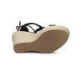 thumbnail image 5 of BLISSFUL STEP Women's Espadrilles Platform Wedges Heeled Lace Up Sandals, 5 of 7