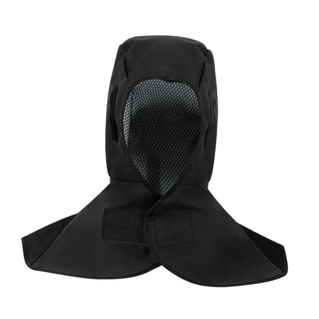 Colaxi Flame Retardant Welding Hood Welding Hat Heat Resistant with Neck Shoulder Drape Breathable Welding Hood Cap Protective Black