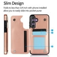 thumbnail image 3 of Dteck Case for Samsung Galaxy A13 5G,Magnetic Durable Leather Case Card Slots Shockproof Rubber Kickstand Back Wallet Cover for Galaxy A13 5G,Rosegold, 3 of 9