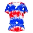 thumbnail image 4 of Tops Cortos para las Mujeres Día de la Independencia Patriótica Impreso Cuello en V, Camiseta Casual de Manga Corta para Diario, Hogar Y Cómodo, 4 of 4