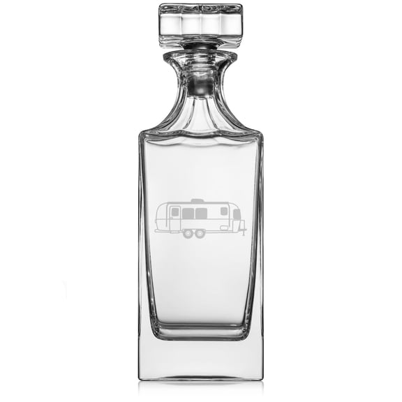 30 oz Glass Whiskey Decanter with Glass Stopper Gift Airstream RV Camping