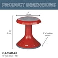 thumbnail image 2 of ECR4Kids ACE Tabouret Oscillant Active Core Engagement, Assise Flexible, Hauteur de Siège 15 Po - Rouge, 2 of 6