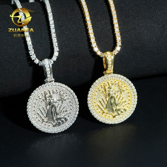 3mm 22-inch S925 silver moissanite tennis chain, simple silver necklace, hip-hop high-end jewelry accessory