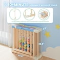 thumbnail image 3 of Buballino 8-Panel Kids Safety Fence Set - 100% Solid Pine Wood, 23.2" W x 23.6" H Per Panel, Easy Assembly for Play Areas, 3 of 9