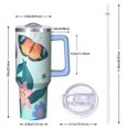 thumbnail image 2 of Butterfly Gift 40oz Tumbler with Handle and Straw, Large Capacity Travel Cup for Hot & Cold Drinks, Double Walled Vacuum Insulated Cup, Butterfly Lover Birthday Gifts for Women Girls, 2 of 6