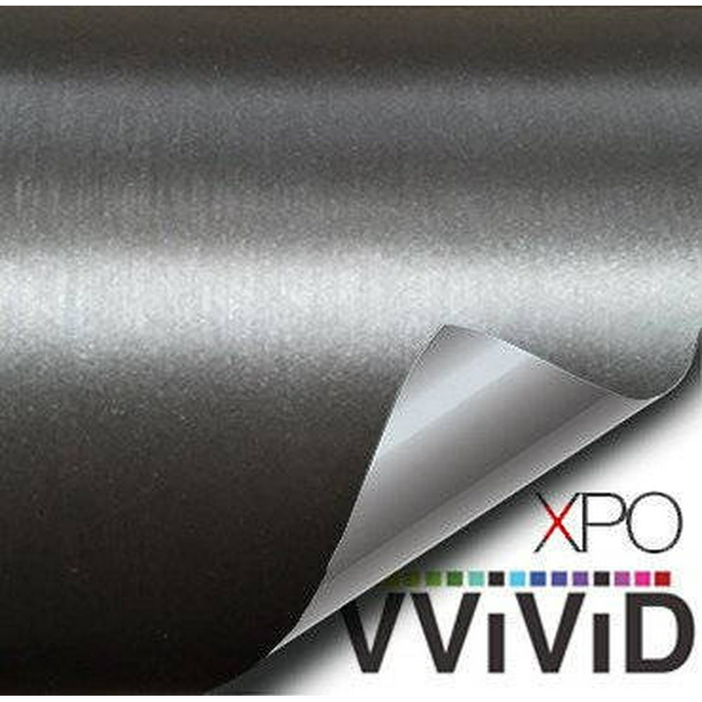 Gunmetal Brushed Steel Vinyl Sticker Architectural Vinyl Roll Adhesive