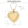 thumbnail image 2 of Heart Shaped Memorial Ash Locket Necklace Keepsake Pendant with Chain for Ashes, Hair, Mementos, 2 of 5