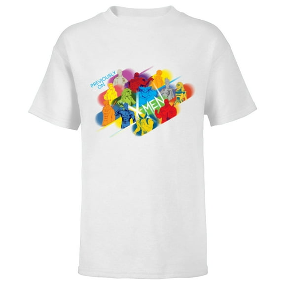 Marvel Studios X-Men ’97 Team Previously on X-Men Bold Color - Short Sleeve T-Shirt for Kids - Customized-White