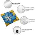 thumbnail image 6 of nygtbtfer Decorative Square Throw Pillow Covers Tropical Blue Flowers Couch Sofa Bed Pillow Covers Cushion Cases White, 6 of 7