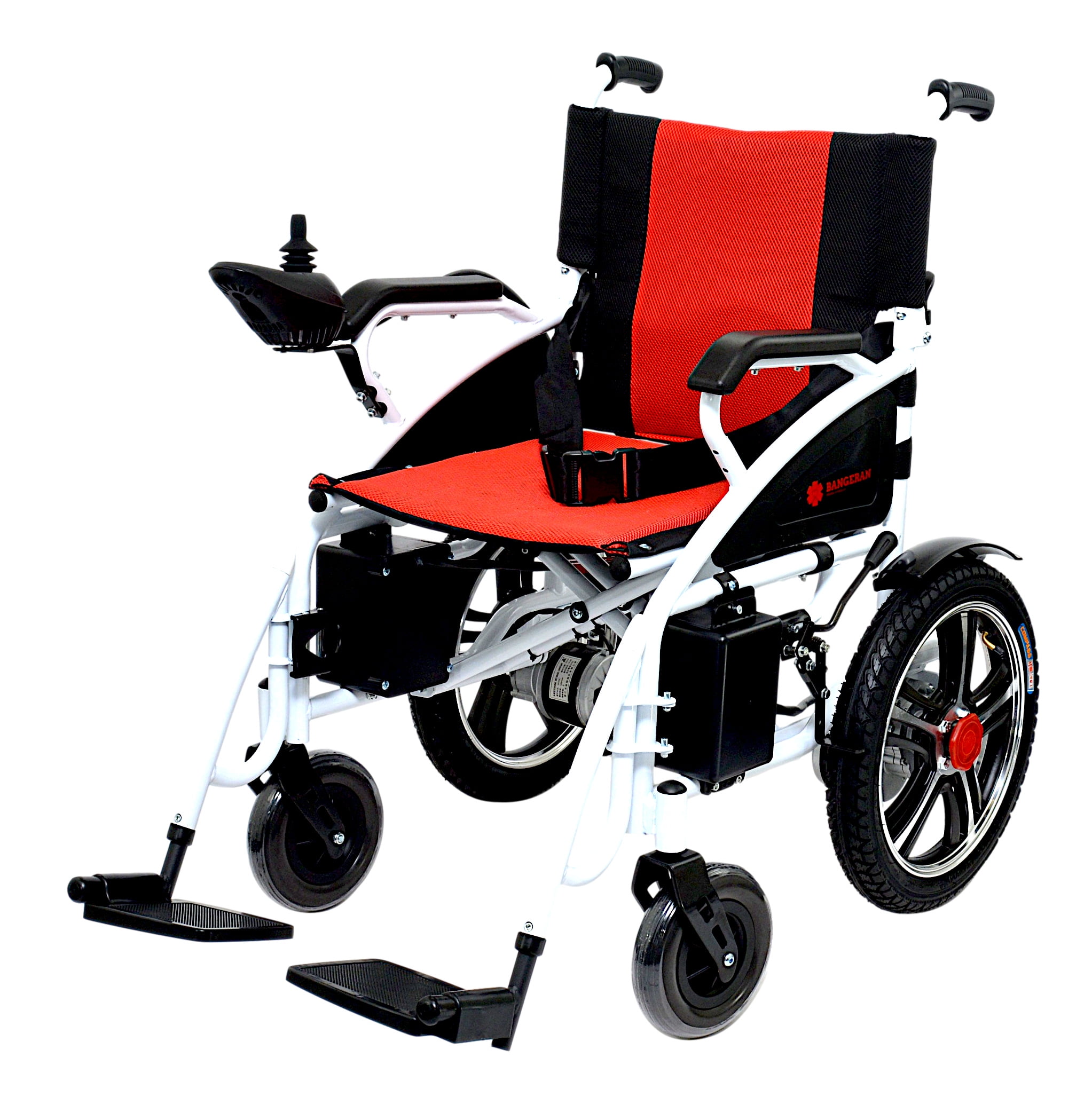 Medical Compact Electric Battery Wheelchair, Long Range Up To 12 Miles 360° Joystick