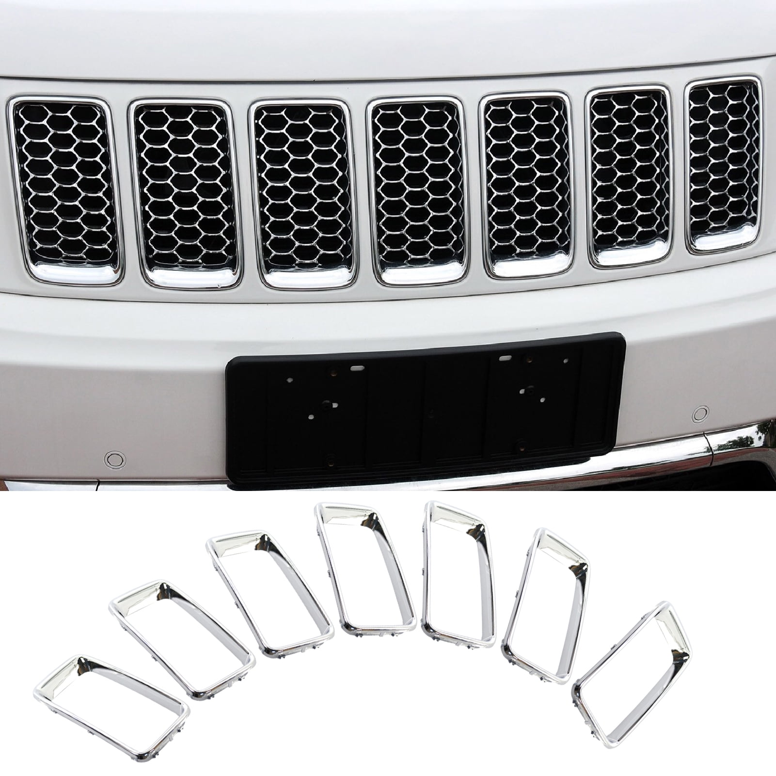 XWQ 7Pcs/Set Front Grille Ring High Strength Anticorrosive